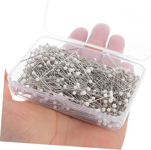 STOBOK 500pcs Quilting Pins with Glass Ball Head Durable Hand Sewing Accessories for Dressmaking Quilting and Fabric Positioning Projects Reliable Performance for DIY Crafts in Saudi Arabia