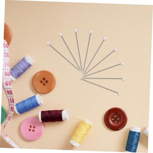 STOBOK 500pcs Quilting Pins with Glass Ball Head Durable Hand Sewing Accessories for Dressmaking Quilting and Fabric Positioning Projects Reliable Performance for DIY Crafts in Saudi Arabia