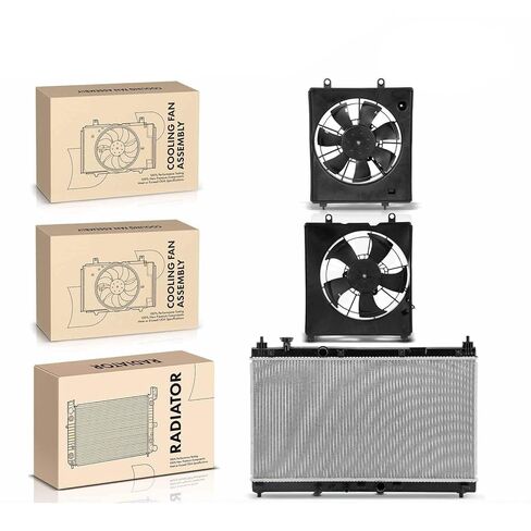 Replacement Parts for 3pcs New Radiator and Cooling Fan Assembly Kit for Honda Fit 2015-2020 L4 1.5L Mod-AP88P-39182 in Saudi Arabia