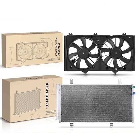 Replacement Parts for AC Condenser&Dual Cooling Fan Assembly Kit w/Shroud for Toyota Camry 07-09 Mod-AP88P-100199 in Saudi Arabia