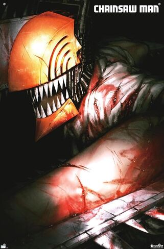 Trends International Chainsaw Man - Teaser Key Art Wall Poster, 22.37" x 34.00", Poster & Push Pin Bundle in Saudi Arabia