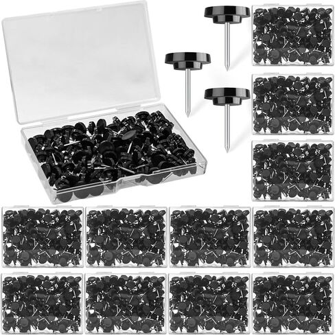 1200 Count Clear Push Pins Tacks, Thumb Tacks, Reusable Flat Head Thumbtacks for Cork Board Bulletin Boards, Wall Displays, Hanging Maps, Posters, and Craft Projects in Saudi Arabia