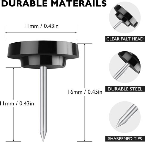 1200 Count Clear Push Pins Tacks, Thumb Tacks, Reusable Flat Head Thumbtacks for Cork Board Bulletin Boards, Wall Displays, Hanging Maps, Posters, and Craft Projects in Saudi Arabia