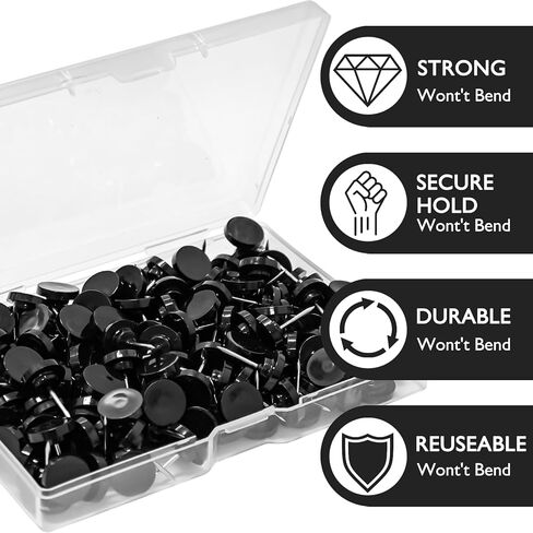 1200 Count Clear Push Pins Tacks, Thumb Tacks, Reusable Flat Head Thumbtacks for Cork Board Bulletin Boards, Wall Displays, Hanging Maps, Posters, and Craft Projects in Saudi Arabia