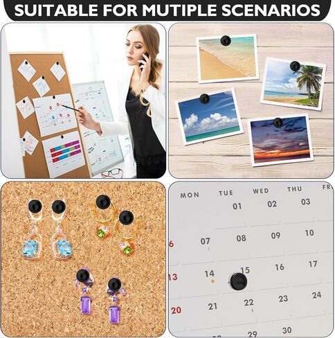 1200 Count Clear Push Pins Tacks, Thumb Tacks, Reusable Flat Head Thumbtacks for Cork Board Bulletin Boards, Wall Displays, Hanging Maps, Posters, and Craft Projects in Saudi Arabia