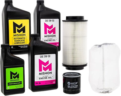 MISHON Full Service Engine Oil Change Kit 5W-50 for Polaris Sportsman 500 570 Touring X2 6x6 Diesel 455 in Saudi Arabia