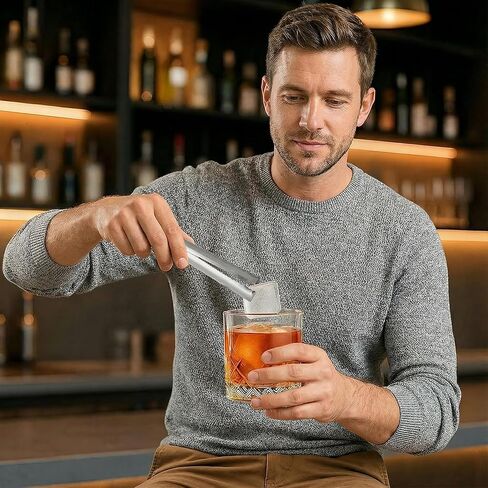 ملقط ثلج من دوغاتو، قطعتان صغيرتان من الفولاذ المقاوم للصدأ مقاس 6.3 بوصة مع أسنان حادة تجعل الإمساك بالثلج أمرًا سهلاً، من أجل دلو الثلج ومكعبات السكر والقهوة لتقديم الطعام في بار القهوة in Kuwait