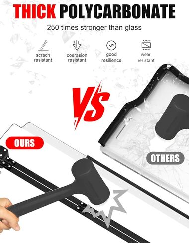 Front Full Windshield for Kawasaki Mule Pro, Clear 1/5" Hard Coated Vented Full Windshield Scratch Resistant UTV Front Windscreen for Kawasaki Mule Pro FXT DXT DX FX 2015-2025 Accessories in Saudi Arabia