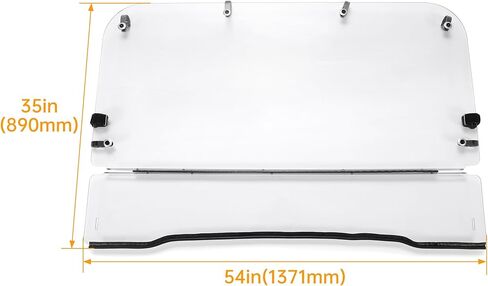 KUAFU 1/4" Thick Folding Windshield Compatible with 2009-2023 KAWASAKI MULE 4000 4010 TRANS Front Clear Flip Windscreen UTV in Saudi Arabia