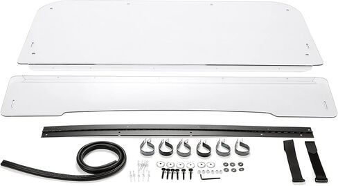 KUAFU 1/4" Thick Folding Windshield Compatible with 2009-2023 KAWASAKI MULE 4000 4010 TRANS Front Clear Flip Windscreen UTV in Saudi Arabia