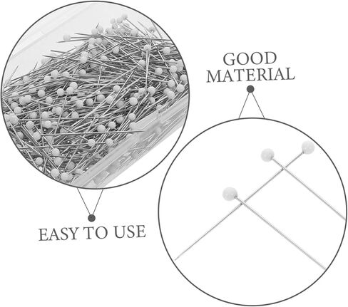 Artibetter 500pcs Glass Head Sewing Pins for Dressmaking Quilting and Crafting Durable DIY Pins for Fabric Positioning and Precision Sewing Projects in Saudi Arabia