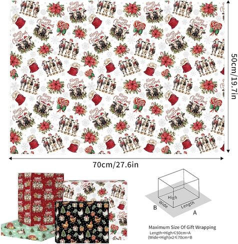 EoBeCy Christmas Bow Wrapping Paper, 12 Sheets Vintage Xmas Gift Wrap Paper, Red Green Ribbon Designs for Holiday Birthday Party Bridal Baby Shower, DIY Craft Gifts Decor Flat Folded 20 x 28 Inch in Saudi Arabia