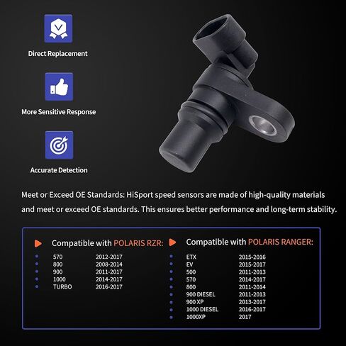 HiSport Transmission Speed Sensor - Compatible with Polaris RZR 570 800 900 1000 Turbo Replaces 4012167 4013908 3234299 3234508 in Saudi Arabia