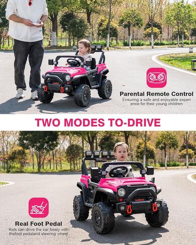 12v Ride on Toys for Big Kids, Carros Eléctricos para Niños, Electric Car for Kids Truck Bed Storage, Ride On Truck Toy for Boy Girl Ages 3+, Wide Seat, Bluetooth, Music Player, Black in Saudi Arabia