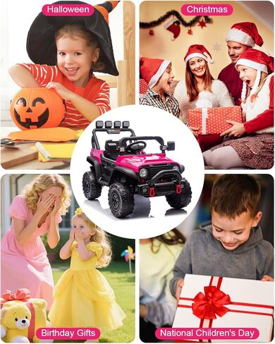 12v Ride on Toys for Big Kids, Carros Eléctricos para Niños, Electric Car for Kids Truck Bed Storage, Ride On Truck Toy for Boy Girl Ages 3+, Wide Seat, Bluetooth, Music Player, Black in Saudi Arabia