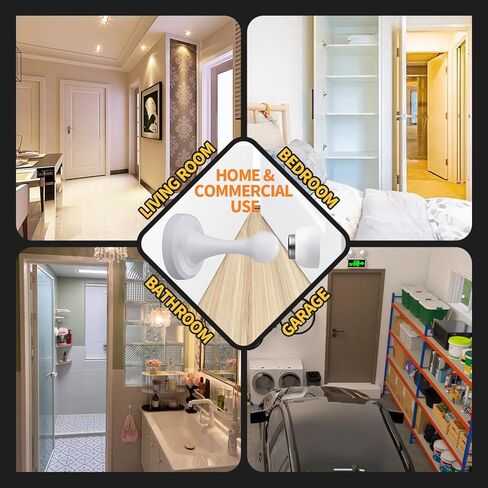 Magnetic Door Stop - Heavy Duty Door Stopper, Premium Stainless Steel, Anti-Rust, Suitable for Various Door Types, Wall & Floor Mount, 1 Pack (1, White) in Saudi Arabia