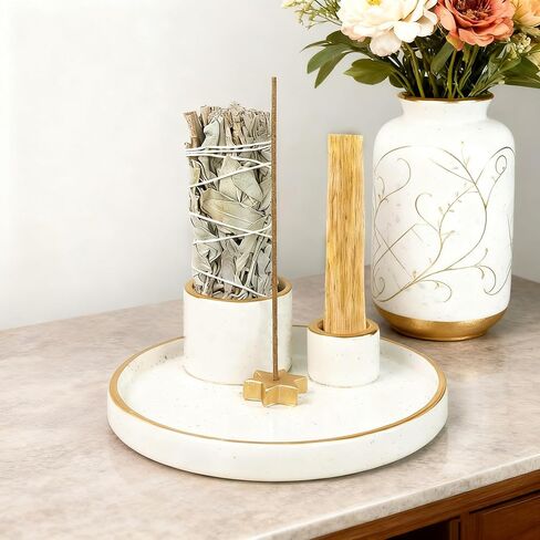 حامل بالو سانتو من السيراميك، حامل حكيم أزرق، حامل عصي بالو سانتو، حامل لطخة حكيم، وعاء لطخة حكيم، حامل حكيم للحرق، صائد الرماد لبالو سانتو، حامل البخور، مبخرة in Kuwait