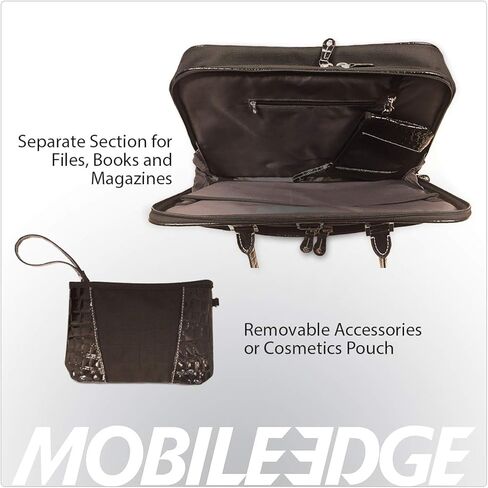 Mobile Edge Women's Onyx, Checkpoint Friendly Laptop Briefcase 16 Inch PC, 17 Inch Compatible with Macbook, Business, Travel, Black in Saudi Arabia