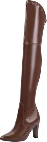 Shoe'N Tale Stretch Suede Thigh High Boots Chunky Heel Over The Knee(6,Tup) in Saudi Arabia