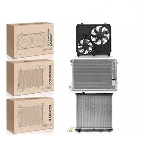 Replacement Parts for 2003-2004 Kia Sorento V6 3.5L 3Pcs Radiator&AC Condenser&Cooling Fan Kit for Kia Sorento ; Aluminum ; Downflow Radiator Mod-AP88P-38598 in Kuwait