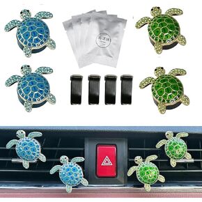 Cute Turtle Car Air Vent Diffuser – Clip-On Air Freshener with Replaceable Refills, Perfect for SUV, Truck & Sedan, Adorable Car Interior Accessory & Creative Gift Idea(Blue, Ocean) in Saudi Arabia