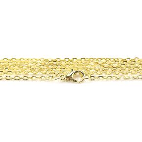 CleverDelights 2x3mm Cable Chain Necklaces - Gunmetal Silver Color - 20 Pack - 24 Inch Length in Saudi Arabia