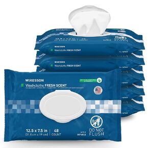 McKesson StayDry Disposable Wipes or Washcloths for Adults with Aloe, Incontinence, Alcohol-Free, Not-Flushable, Pleasantly Fragranced Aloe and Vitamin E Formula in Saudi Arabia