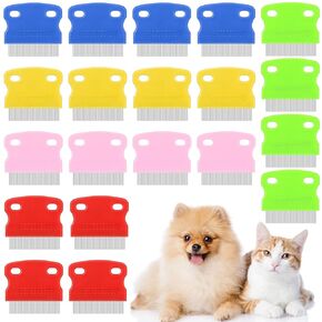 10 Pieces Tear Stain Remover Comb Dog Flea Comb Pet Grooming Comb Stainless Steel Teeth with Plastic Handle for Medium and Small Dogs Cats Removing Flea Dandruff Flakes and Stain in Kuwait