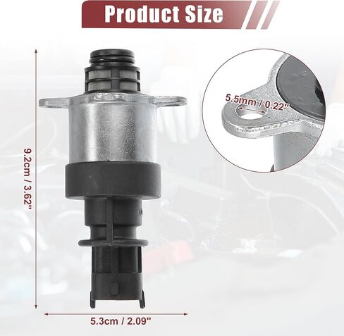 ACROPIX Fuel Pressure Regulator Valve Black Silver Tone Fit for Hyundai Santa 2009-2012 - Pack of 1 in Saudi Arabia