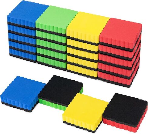 16Pcs Dry Erase Erasers, Magnetic Whiteboard Eraser, Magnetic Eraser for Dry Erase Board, Dry Marker Eraser, White Board Dry Erase for Whiteboard, Kids, Teacher, Home and Office (4 Color) in Saudi Arabia