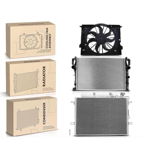 Replacement Parts for Radiator&AC Condenser&Cooling Fan Kit for Mercedes-Benz W211/W221 E320 E350 Mod-AP88P-43960 in Saudi Arabia