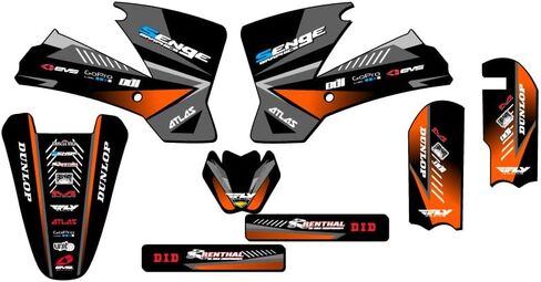 2002-2008 SX 65 Surge Orange Senge Graphics مجموعة كاملة مع معرف رايدر. متوافق مع كيه تي إم in Kuwait