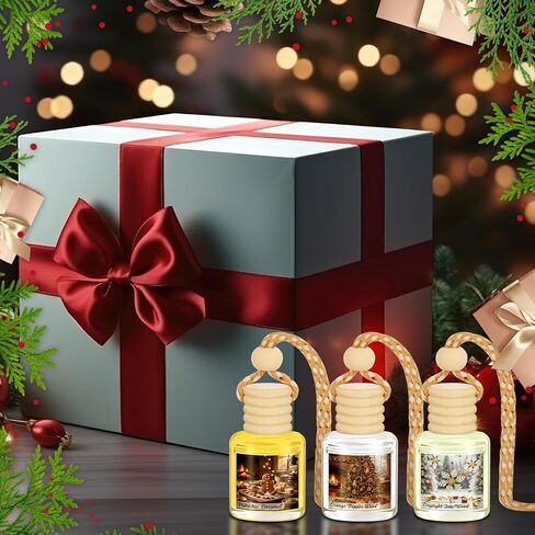 Leelosp 3 عبوات من معطر هواء السيارة لعيد الميلاد، موزع معطر هواء للسيارة، خبز الزنجبيل، شجرة عيد الميلاد، رقاقات الثلج، موزع الزيوت العطرية للنساء والرجال، إكسسوارات هدايا للتخزين in Saudi Arabia