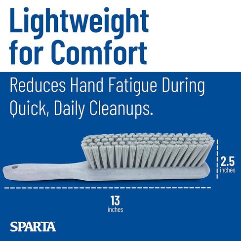 SPARTA Handheld Soft Counter Brush 8 Inch Bristle Span, Multi-Use Dust Brush with 5 Inch Handle for Tables, Countertops, and Delicate Surfaces, Polyester, Black in Saudi Arabia