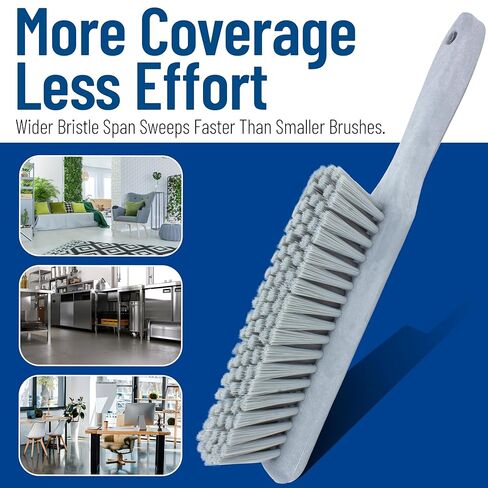 SPARTA Handheld Soft Counter Brush 8 Inch Bristle Span, Multi-Use Dust Brush with 5 Inch Handle for Tables, Countertops, and Delicate Surfaces, Polyester, Black in Saudi Arabia