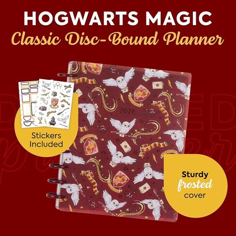 Happy Planner Harry Potter Disc-Bound 12-Month January–June 2026 Planner, Classic Size, Vertical Layout, Gryffindor Magic in Saudi Arabia