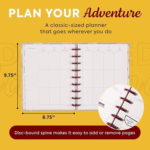 Happy Planner Harry Potter Disc-Bound 12-Month January–June 2026 Planner, Classic Size, Vertical Layout, Gryffindor Magic in Saudi Arabia