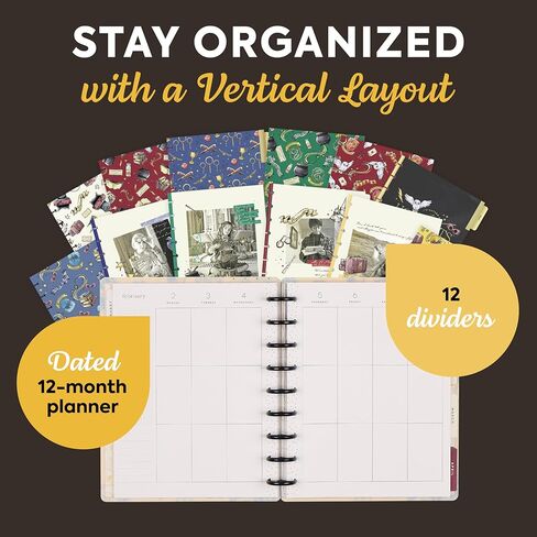 Happy Planner Harry Potter Disc-Bound 12-Month January–June 2026 Planner, Classic Size, Vertical Layout, Gryffindor Magic in Saudi Arabia