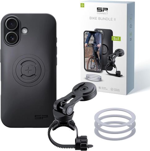 SP CONNECT Bike Bundle Phone Holder | SPC+ | Compatible with iPhone 17 | Premium Mobile Phone Holder for Cycling | Electric Bicycle Cell-Phone Holders | Road Bike E-Bike Black in Saudi Arabia