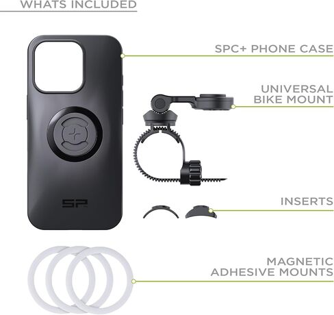 SP CONNECT Bike Bundle Phone Holder | SPC+ | Compatible with iPhone 17 | Premium Mobile Phone Holder for Cycling | Electric Bicycle Cell-Phone Holders | Road Bike E-Bike Black in Saudi Arabia