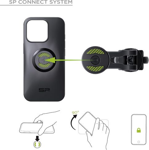 SP CONNECT Bike Bundle Phone Holder | SPC+ | Compatible with iPhone 17 | Premium Mobile Phone Holder for Cycling | Electric Bicycle Cell-Phone Holders | Road Bike E-Bike Black in Saudi Arabia