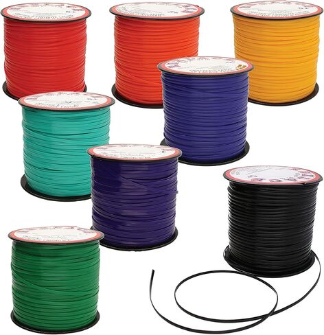 Rexlace Flat Plastic Lacing – Latex Free, Non-Toxic – Tie-Dye Colors Mix – 4 Assorted Colors Mix – 3/32' W x 1/32' D, 100 Foot Spools – Used to Create Jewelry and Arts & Crafts Projects in Saudi Arabia