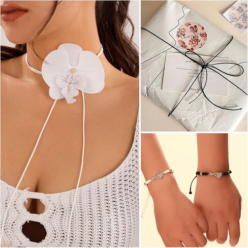 40m PU Leather Thread Cord 2x1mm Flat Cord Mixed 4 Colors Kit with Plastic Spools for DIY Jewelry Handmade Decoration Making 10.94 Yards(10m)/Color (Mix Color A) in Saudi Arabia