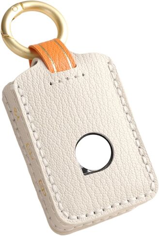 Premium Leather Key Fob Cover Case for Volvo S60 S90 XC40 XC60 XC90 V60 V90 2018-2025 2026, Remote Key Holder Accessories (White) in Saudi Arabia