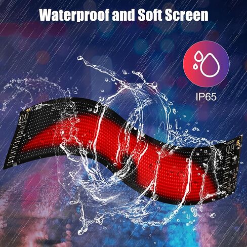 23.4 * 4.7 بوصة 2 قطعة ضوء عيون الشيطان للسيارة/الشاحنة/الزجاج الأمامي لسيارات الدفع الرباعي، شاشات عرض مرنة مع التحكم عن بعد/التطبيق، شاشات ناعمة LED عيون ضوء للسيارة والمتاجر وديكورات المهرجانات in Kuwait