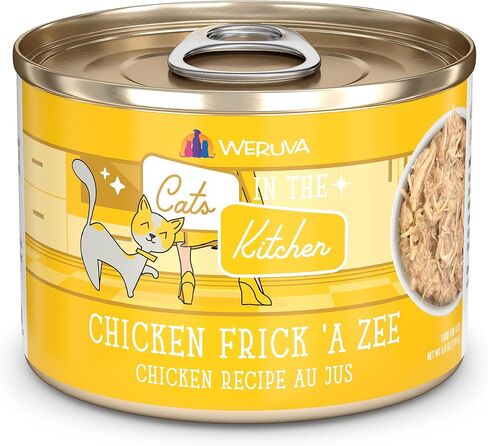 Weruva Cats in The Kitchen, Chicken Frick 'A Zee with Chicken Au Jus Cat Food, 6oz Can (Pack of 24) in Saudi Arabia