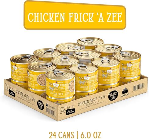 Weruva Cats in The Kitchen, Chicken Frick 'A Zee with Chicken Au Jus Cat Food, 6oz Can (Pack of 24) in Saudi Arabia