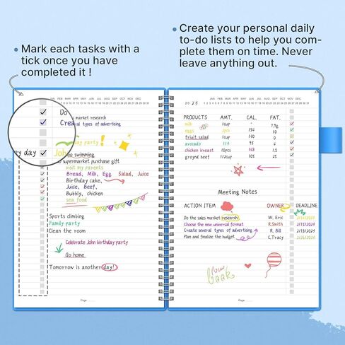 Regolden-Book To Do List Notebook, Daily Planner for Work, Project Tasks & Personal Organizer, Checklist Man/Women, Pocket, Pen Loop, 160 Pages (7"x10") in Saudi Arabia