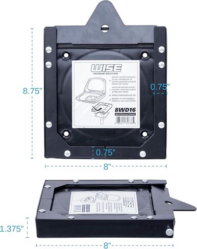 Wise 8WD17 Quick Disconnect Seat Bracket for Standard 6-1/4" Seat Swivel in Saudi Arabia