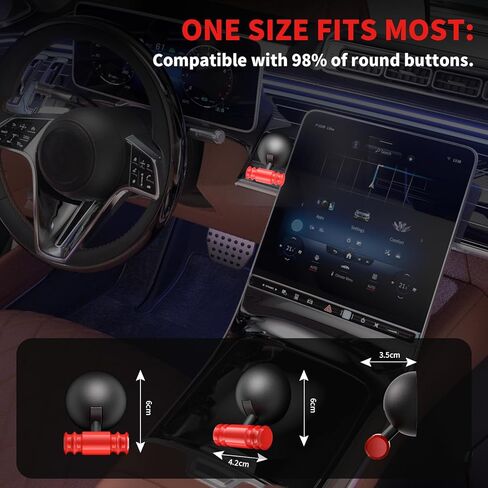 Push Start Cover for Cars, Metal Rocker Ignition Button, Joystick Starter Buttons Protector, Vehicle Engine Switch Joystick(RED) in Saudi Arabia